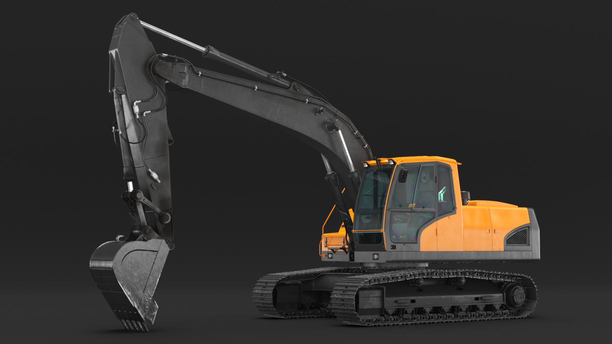 Hydraulic Tracked Medium Excavator 3D model