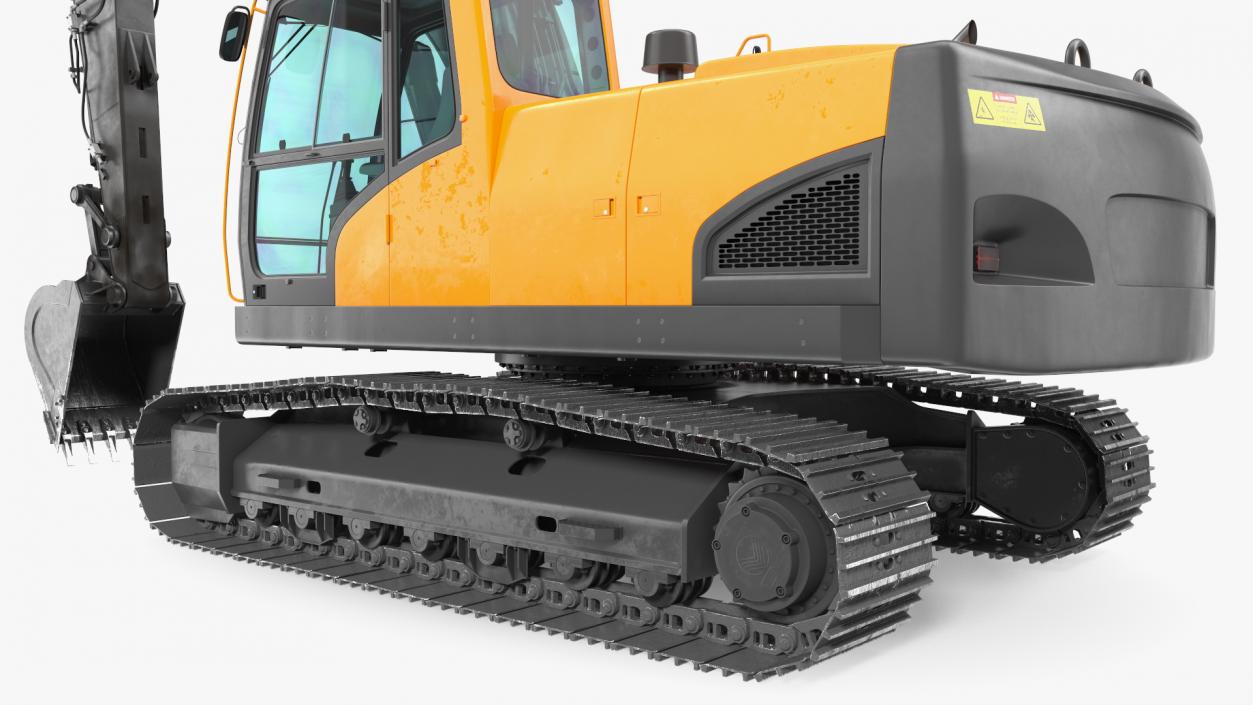 Hydraulic Tracked Medium Excavator 3D model