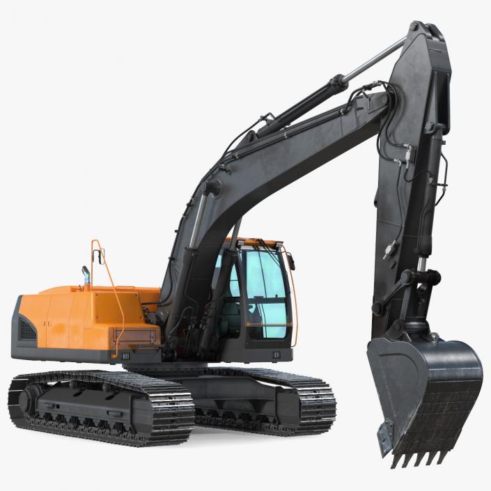 Hydraulic Tracked Medium Excavator 3D model