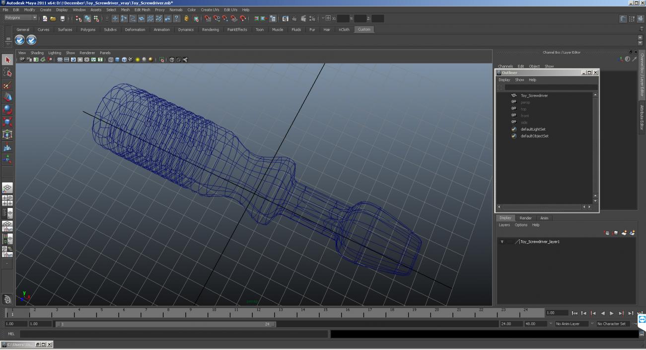 3D model Toy Screwdriver