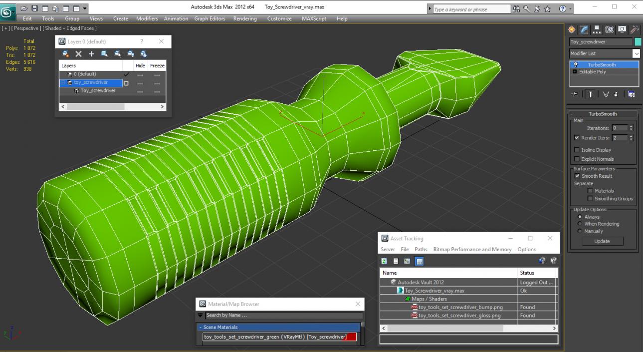 3D model Toy Screwdriver