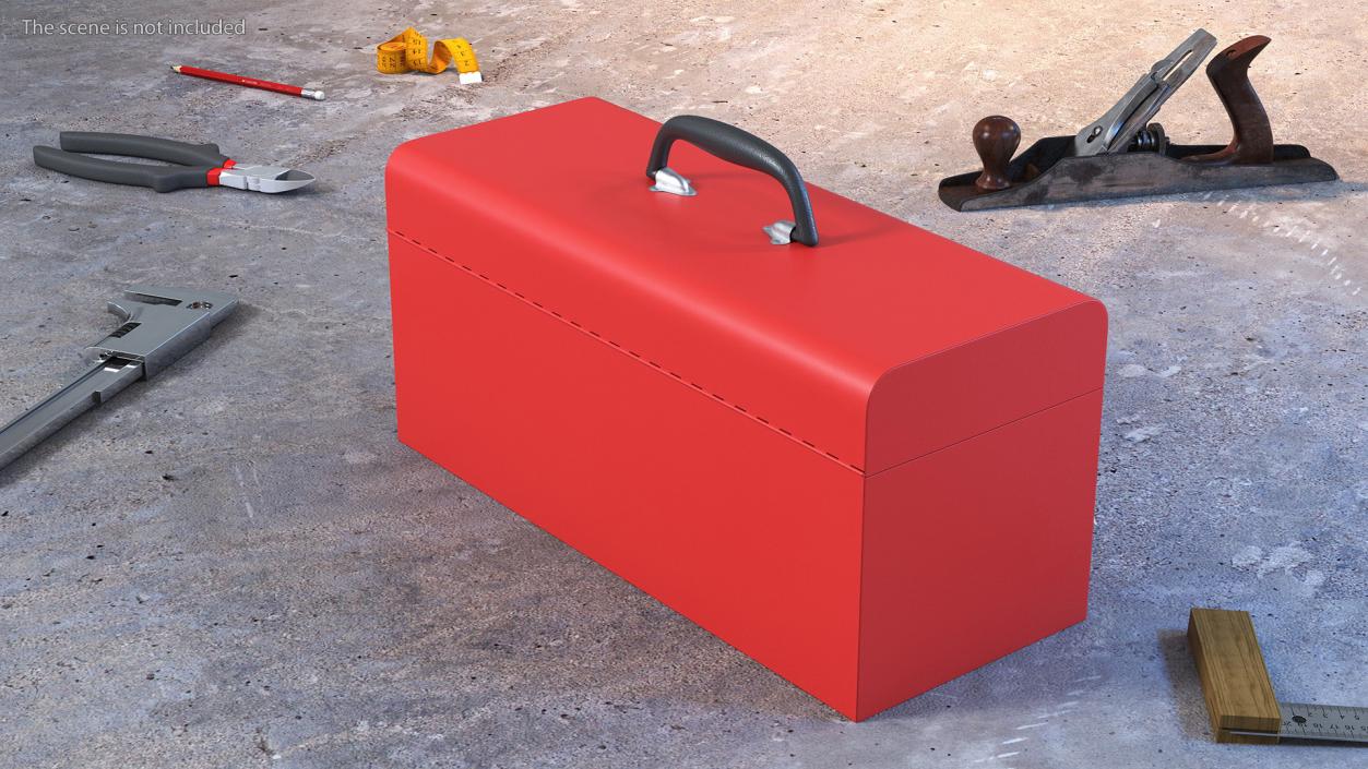 3D Heavy-duty Toolbox Red with Tools model