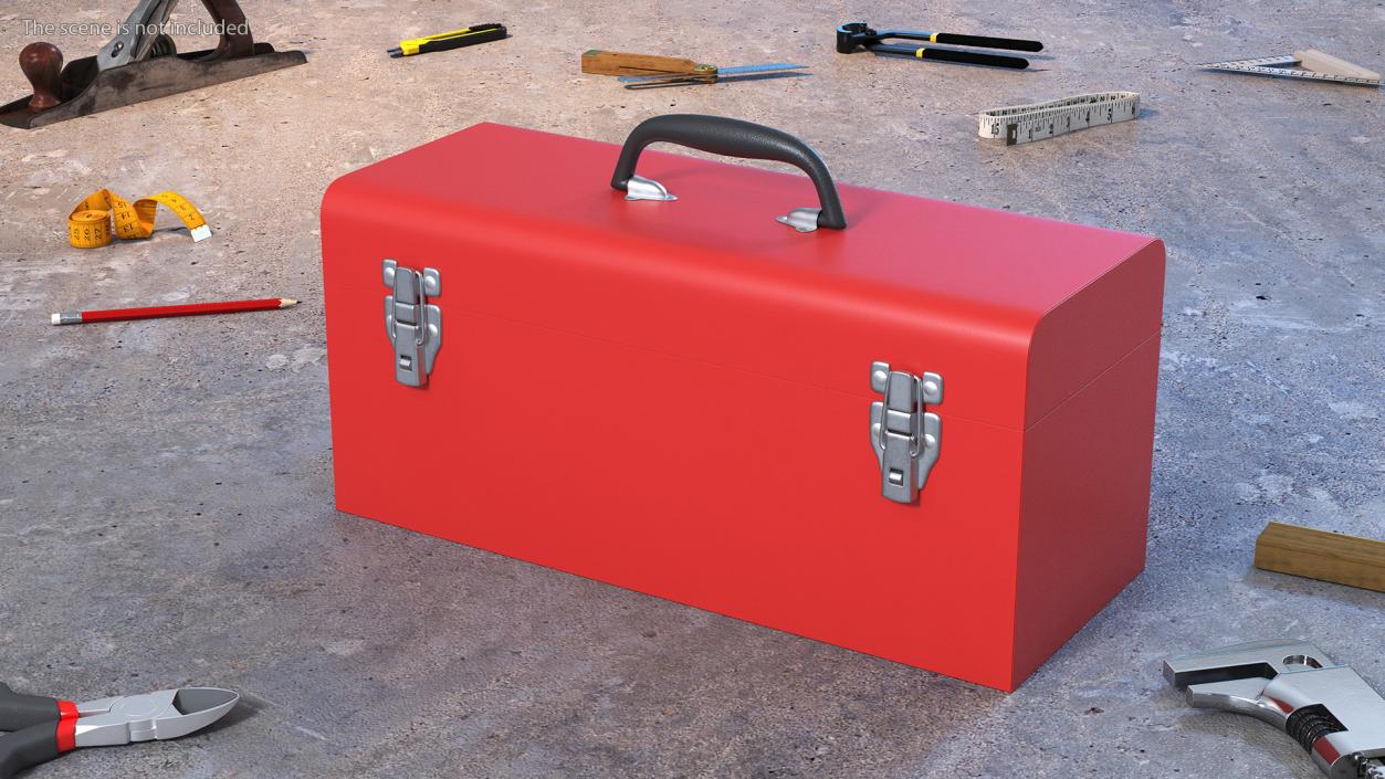 3D Heavy-duty Toolbox Red with Tools model