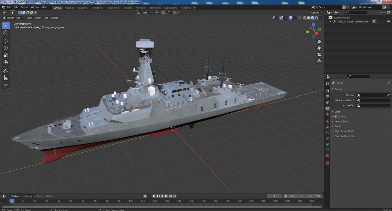 3D Type 26 Global Combat Ship