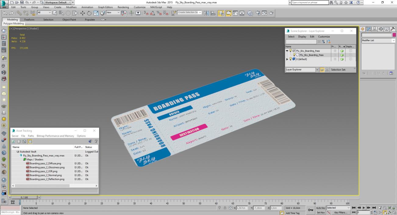 3D Fly Sky Boarding Pass