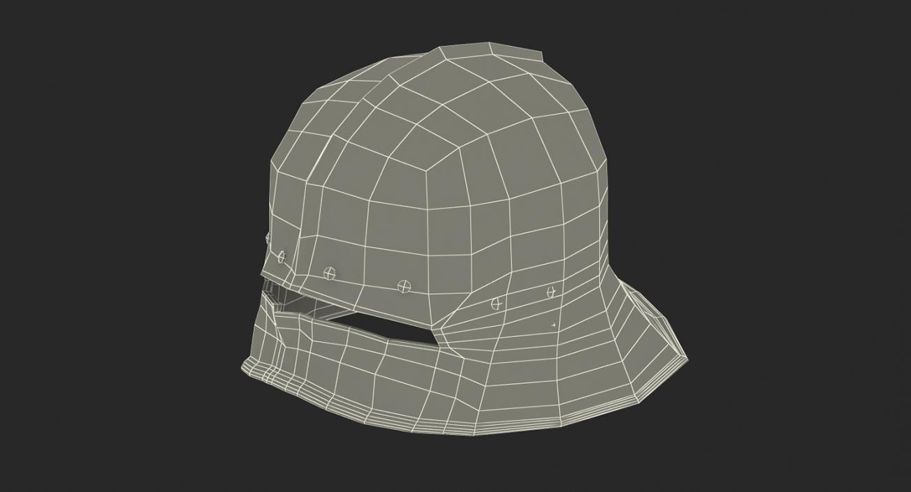 3D Sallet Helmet model