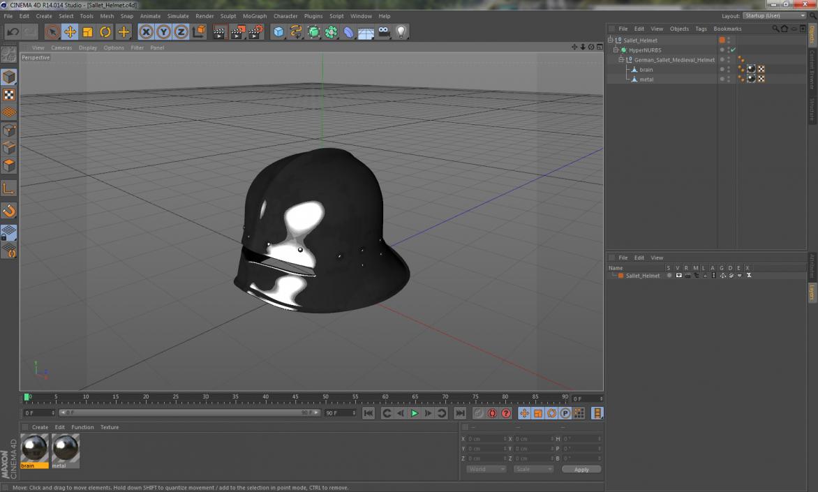 3D Sallet Helmet model