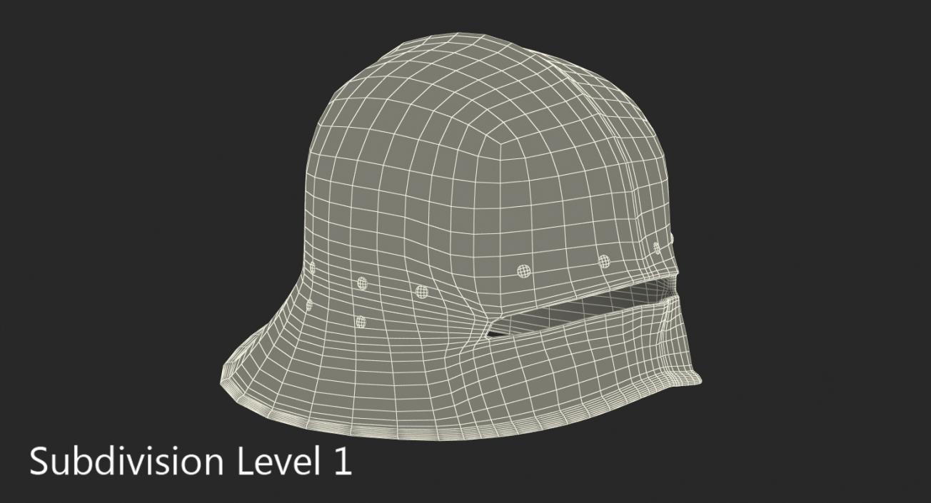 3D Sallet Helmet model