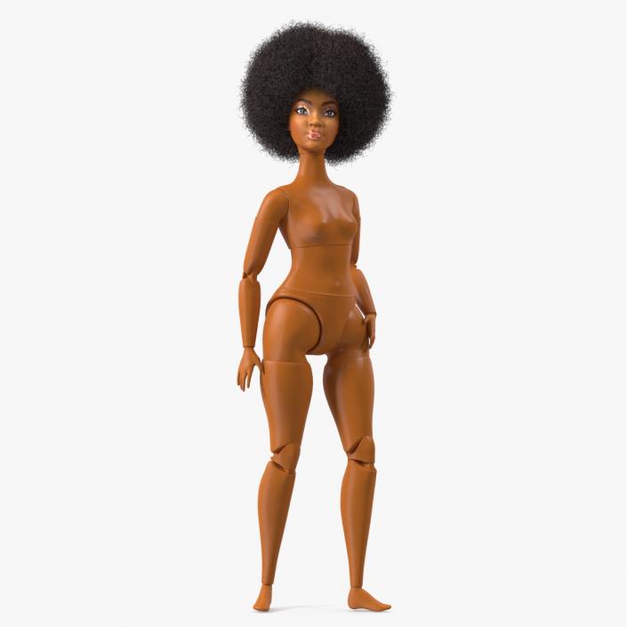 Barbie Looks Doll Elle GTD91 Curvy Brunette Fur 3D