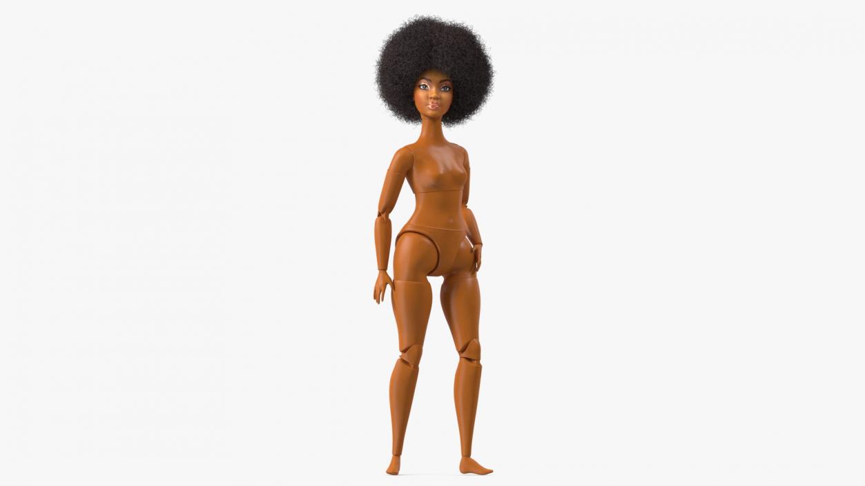 Barbie Looks Doll Elle GTD91 Curvy Brunette Fur 3D