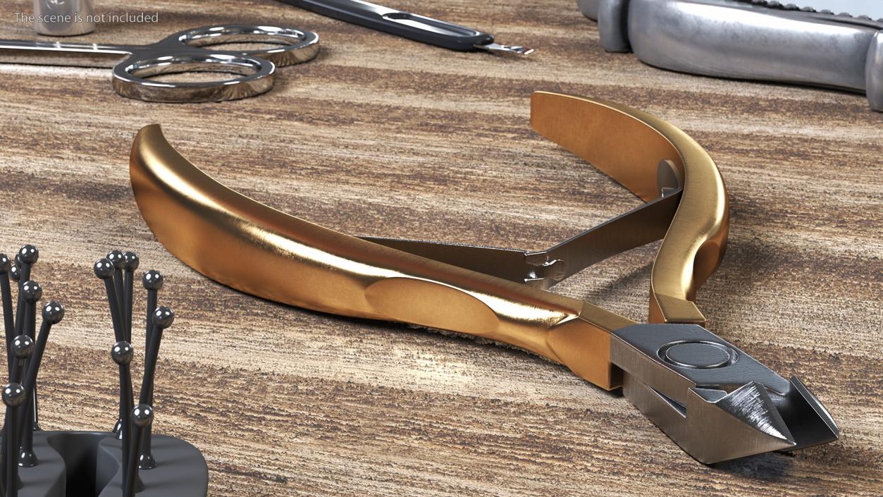 BlueOrchids Professional Cuticle Nipper Gold 3D model