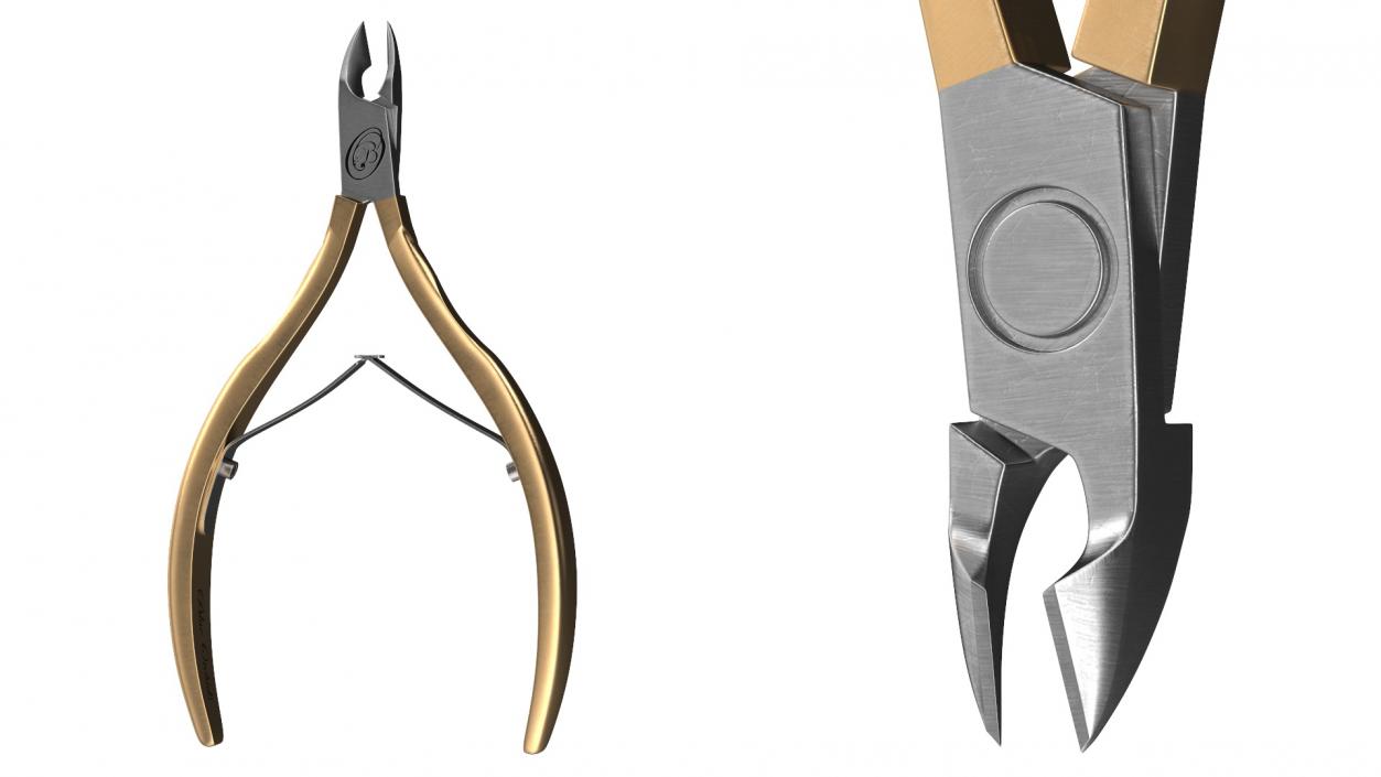 BlueOrchids Professional Cuticle Nipper Gold 3D model