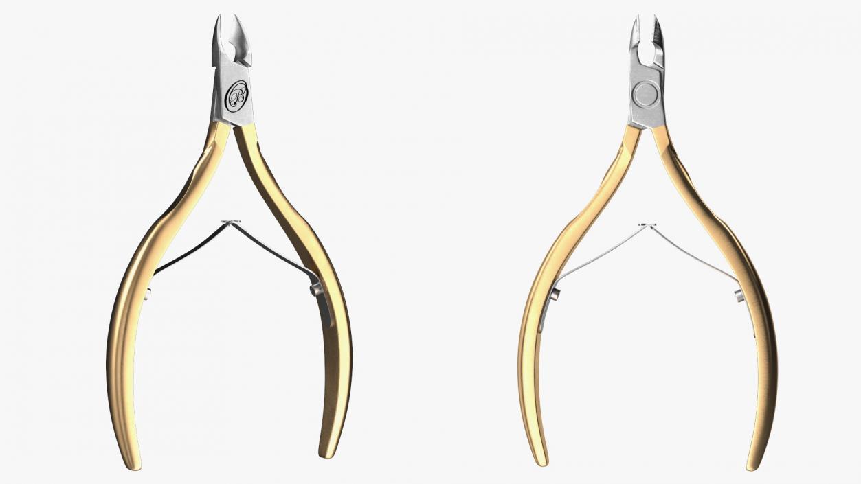 BlueOrchids Professional Cuticle Nipper Gold 3D model