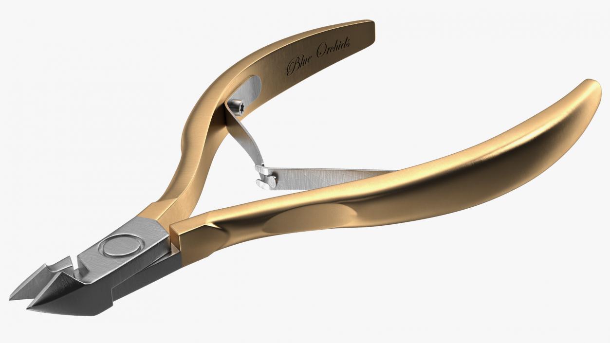 BlueOrchids Professional Cuticle Nipper Gold 3D model