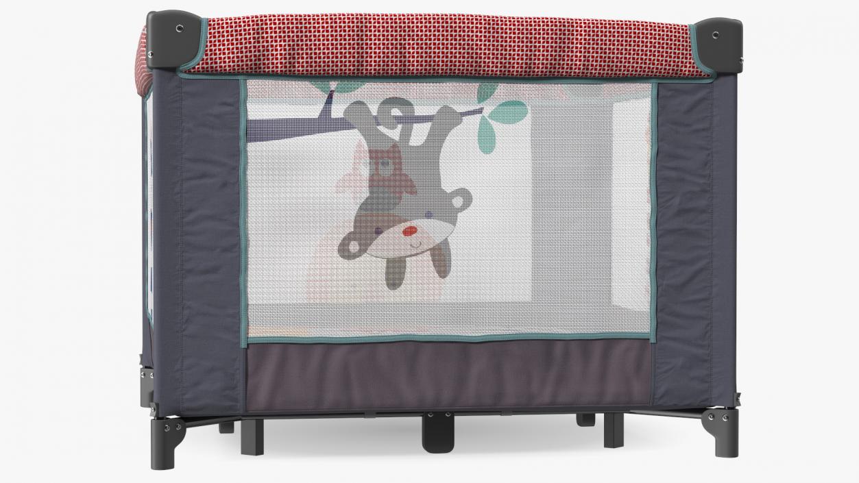 Folding Square Baby Playpen 3D