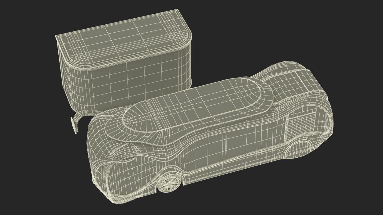 Futuristic Electric Bus at a Smart Stop 3D model