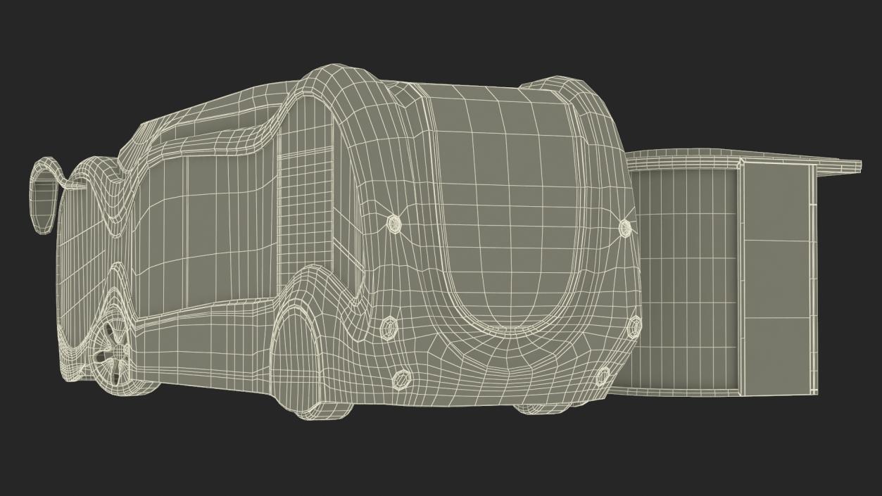 Futuristic Electric Bus at a Smart Stop 3D model