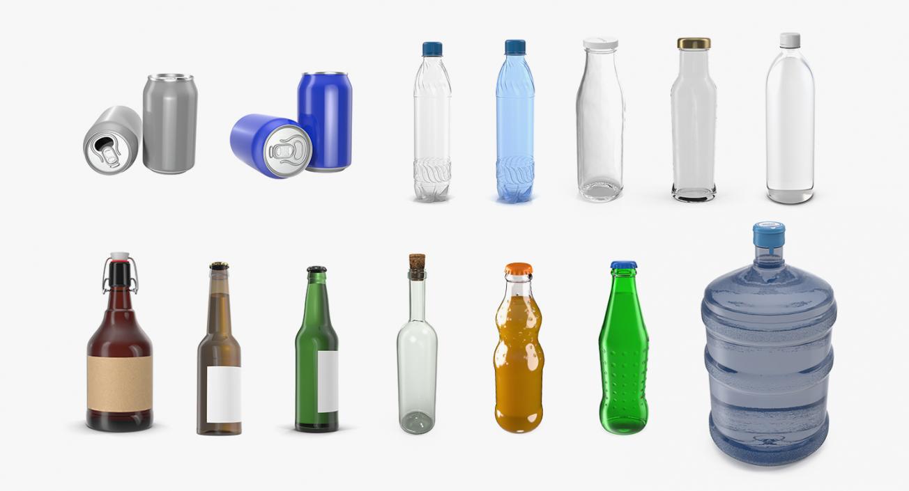 3D model Bottles Collection 6