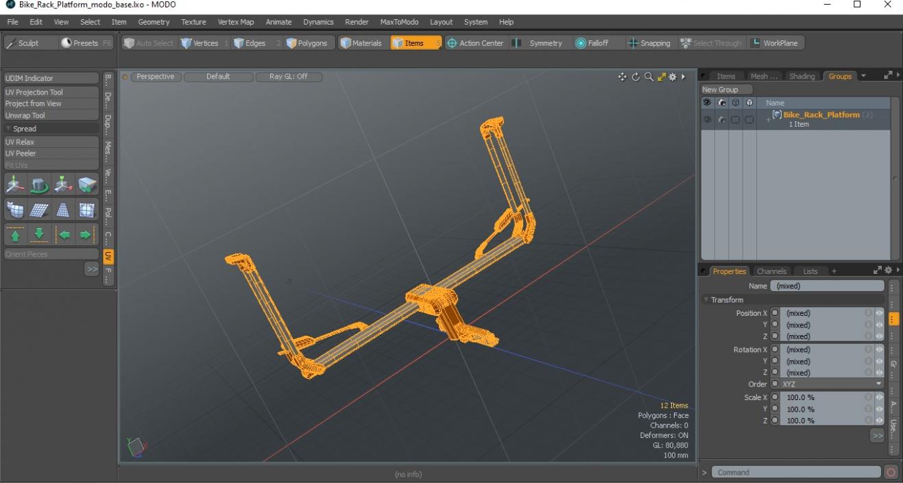 3D Bike Rack Platform model