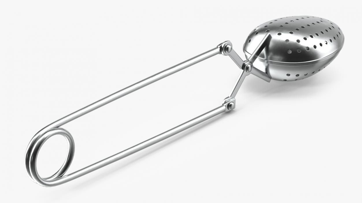 3D Stainless Steel Tea Infuser Spoon model