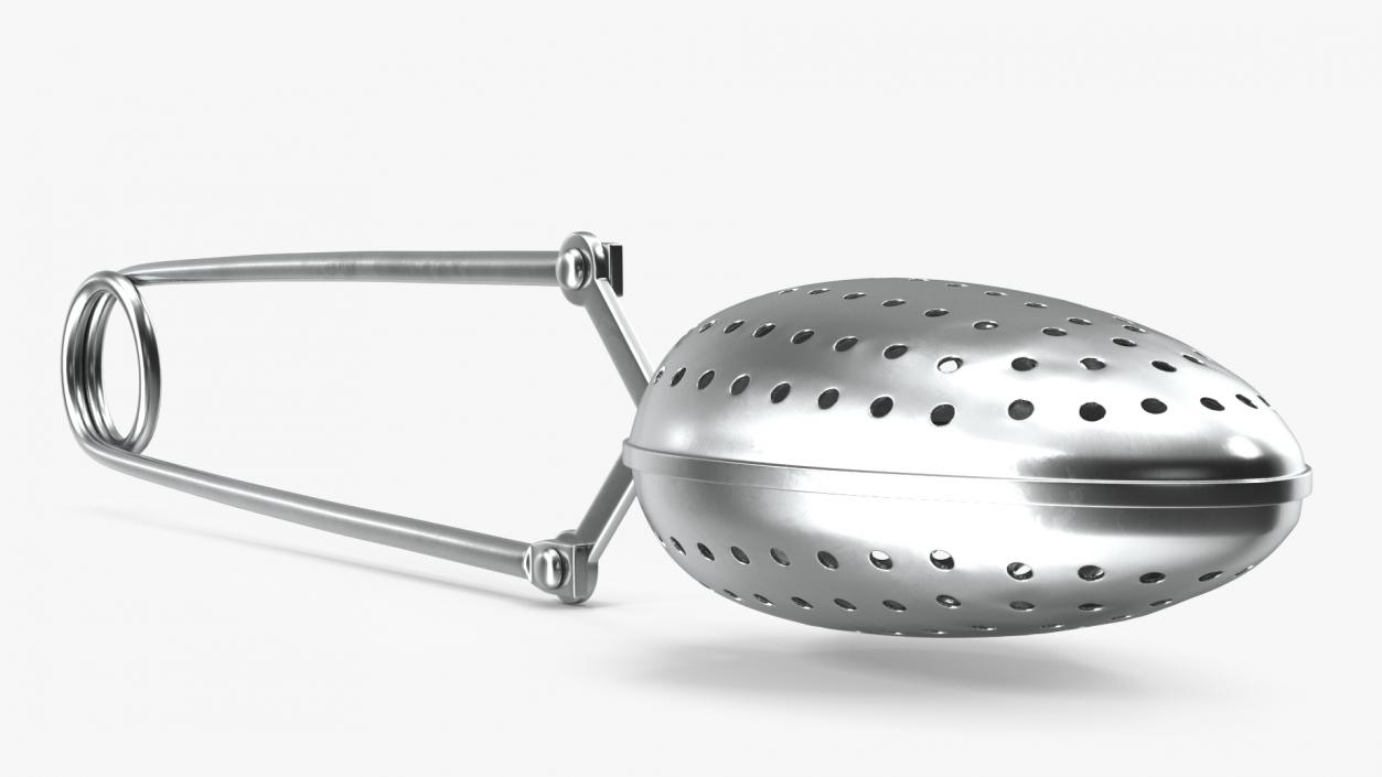 3D Stainless Steel Tea Infuser Spoon model