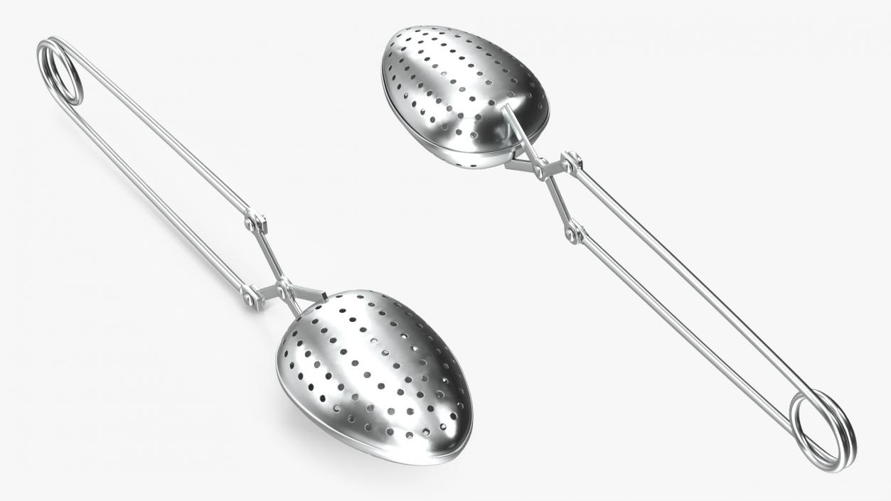 3D Stainless Steel Tea Infuser Spoon model