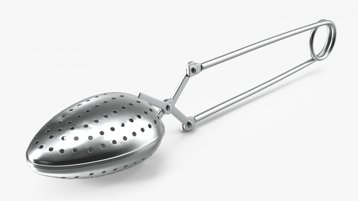 3D Stainless Steel Tea Infuser Spoon model