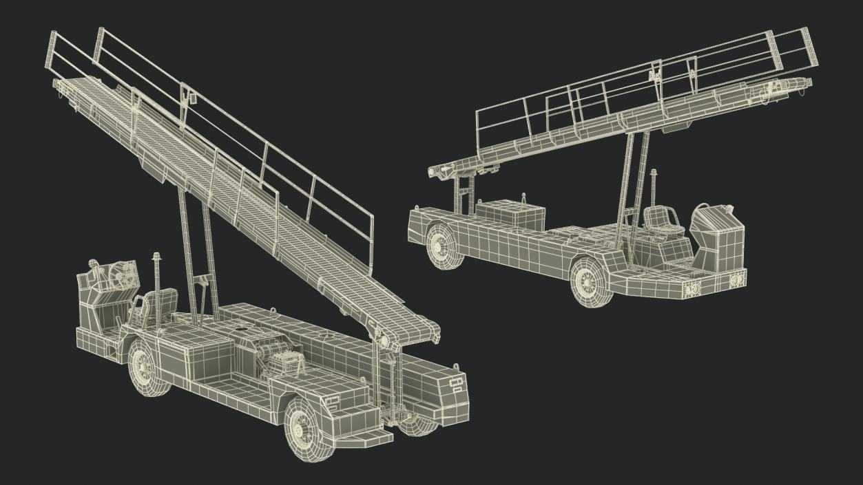 3D Airport Baggage Conveyor Belt Loader