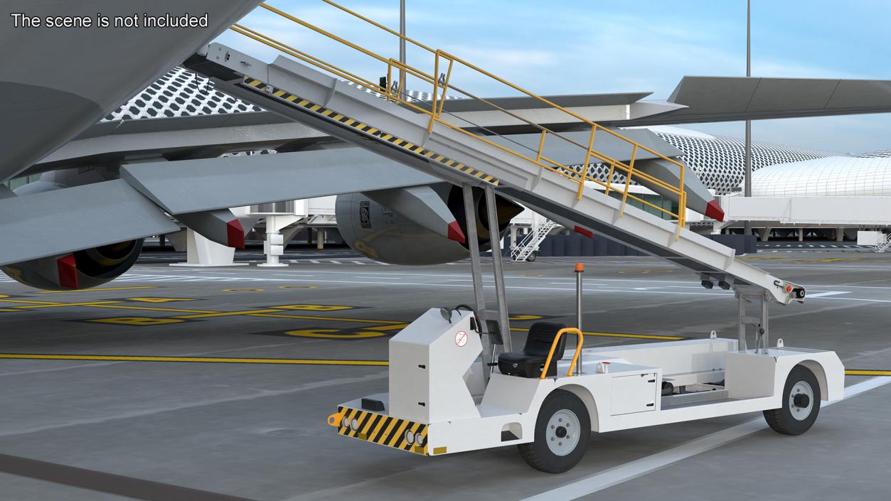 3D Airport Baggage Conveyor Belt Loader