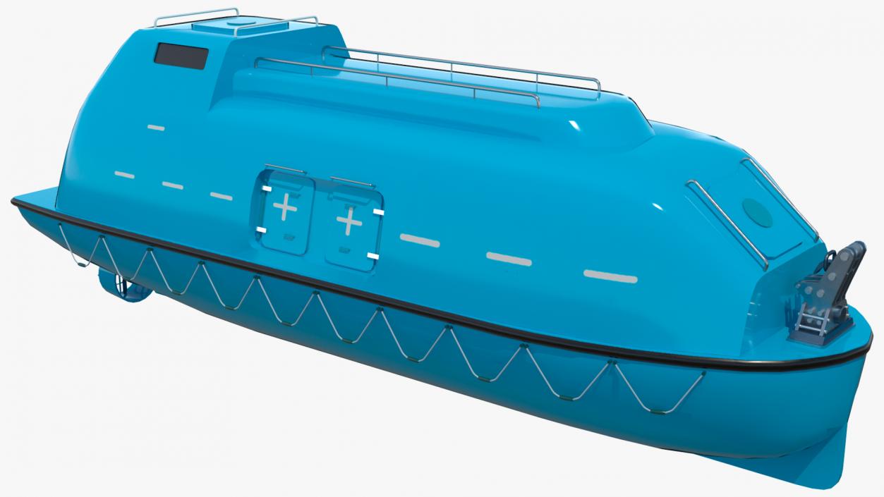 3D Cable Layer Vessel Blue model