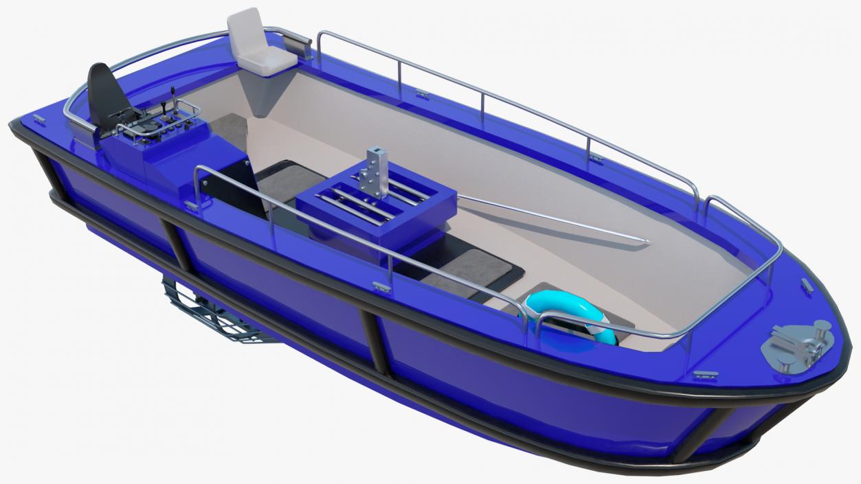 3D Cable Layer Vessel Blue model