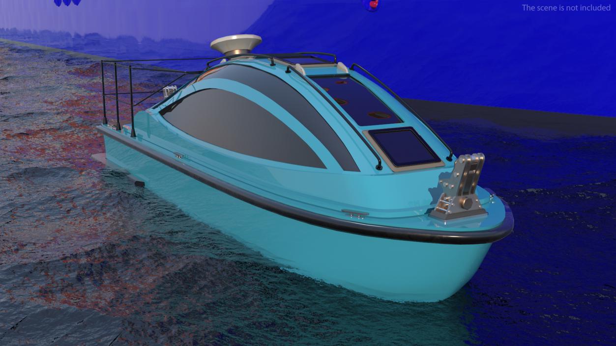 3D Cable Layer Vessel Blue model