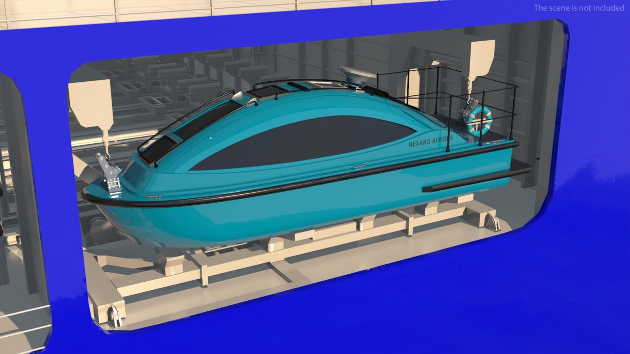 3D Cable Layer Vessel Blue model