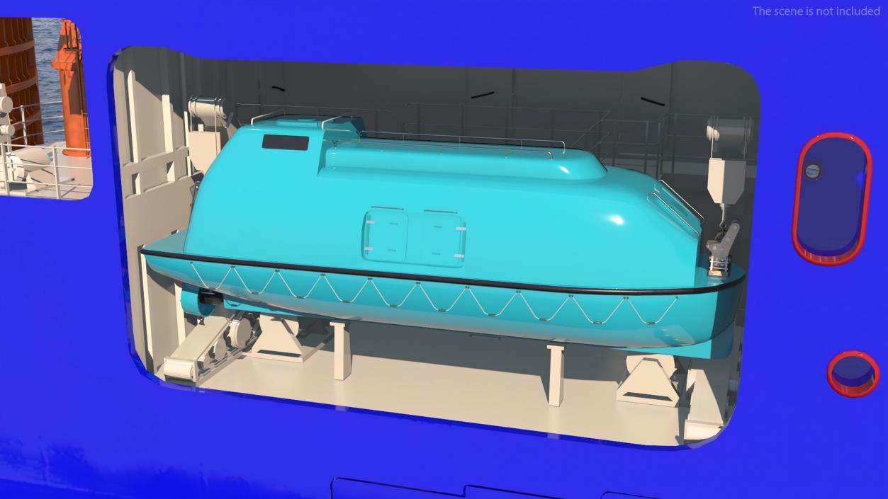 3D Cable Layer Vessel Blue model