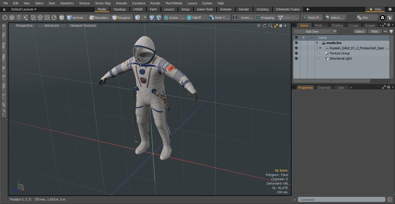 3D model Russian Sokol KV-2 Pressurized Spacesuit