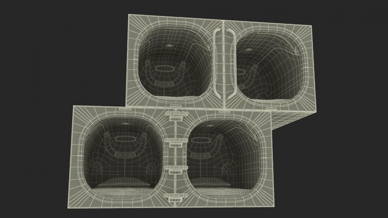 Capsule Hotel with Orange Interior 3D model