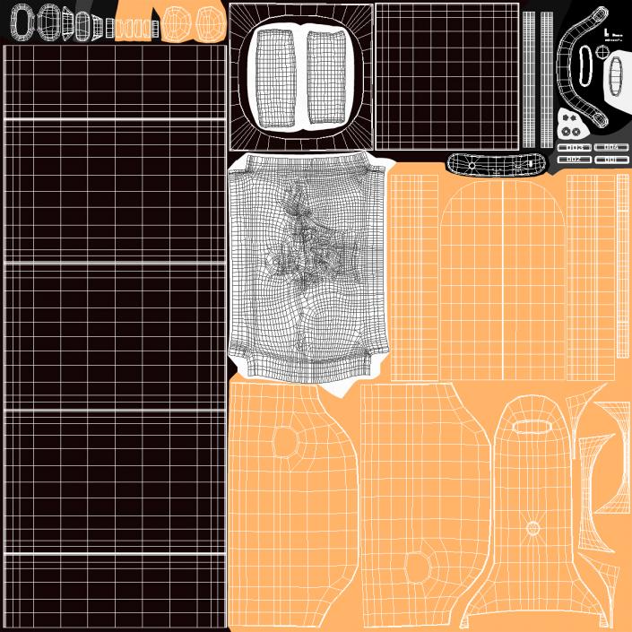 Capsule Hotel with Orange Interior 3D model