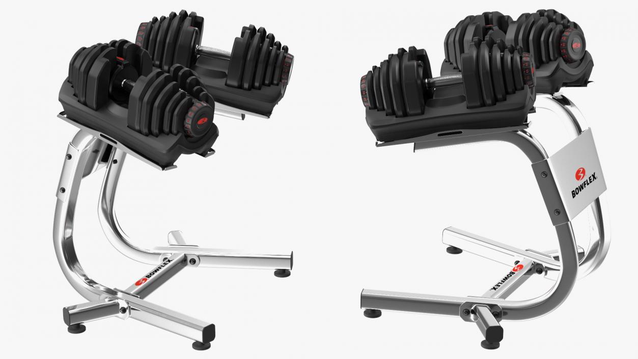 Bowflex SelectTech Dumbbell with Stand Set 3D