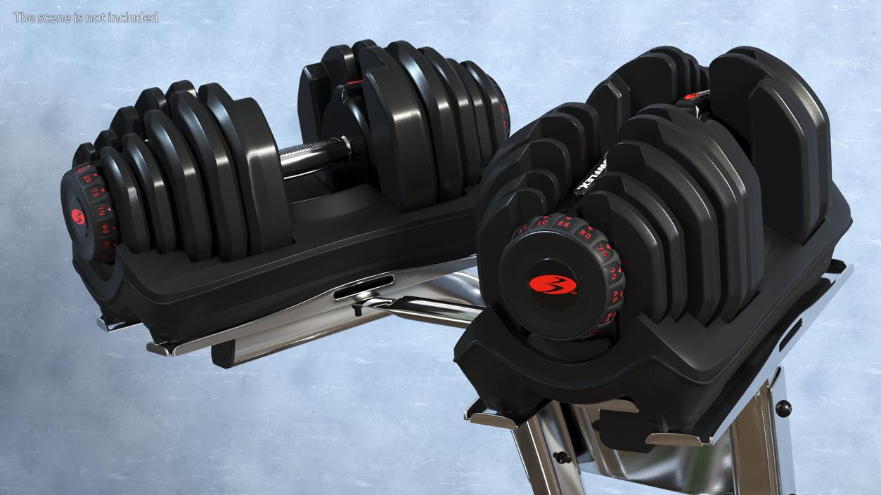 Bowflex SelectTech Dumbbell with Stand Set 3D