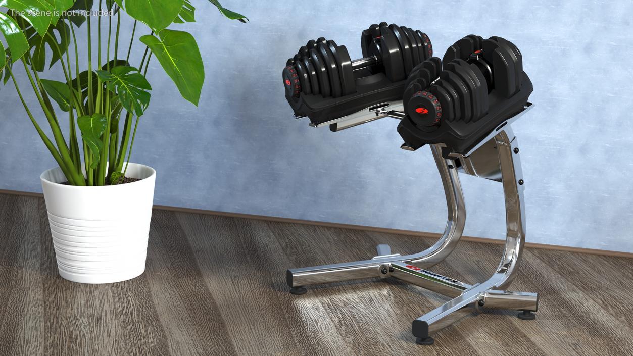 Bowflex SelectTech Dumbbell with Stand Set 3D