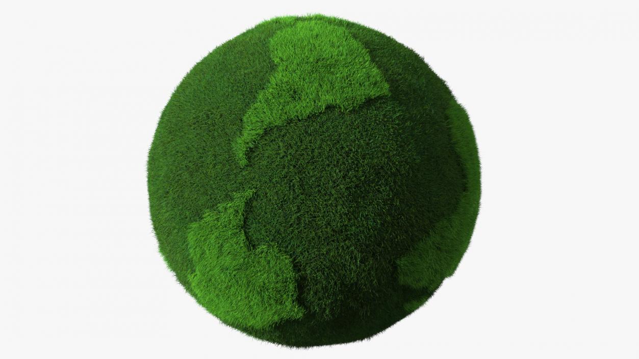 3D model Grass Stylized Earth Globes Set Fur