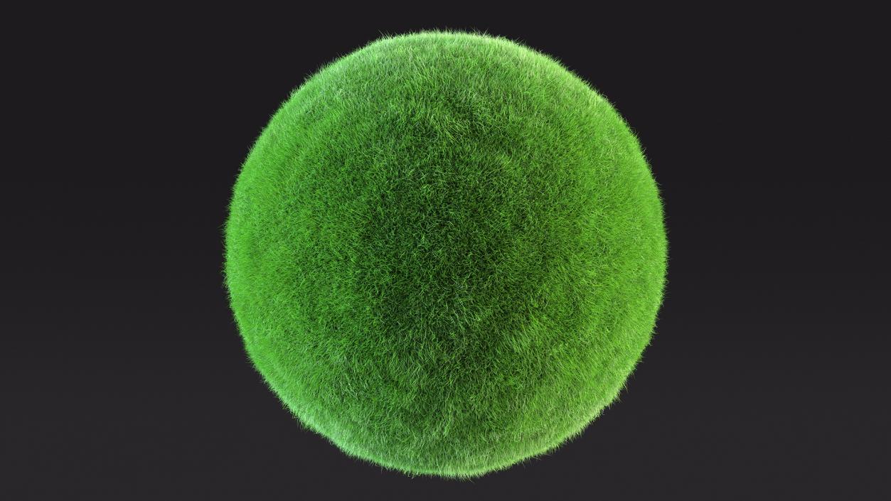 3D model Grass Stylized Earth Globes Set Fur