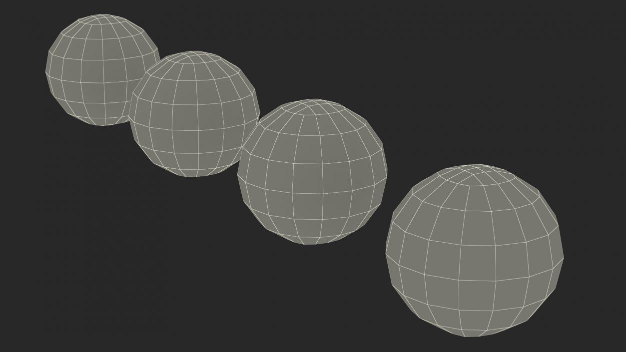 3D model Grass Stylized Earth Globes Set Fur