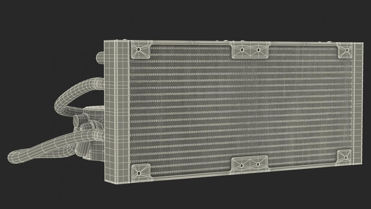 3D model Dual Fan CPU RGB Liquid Cooler