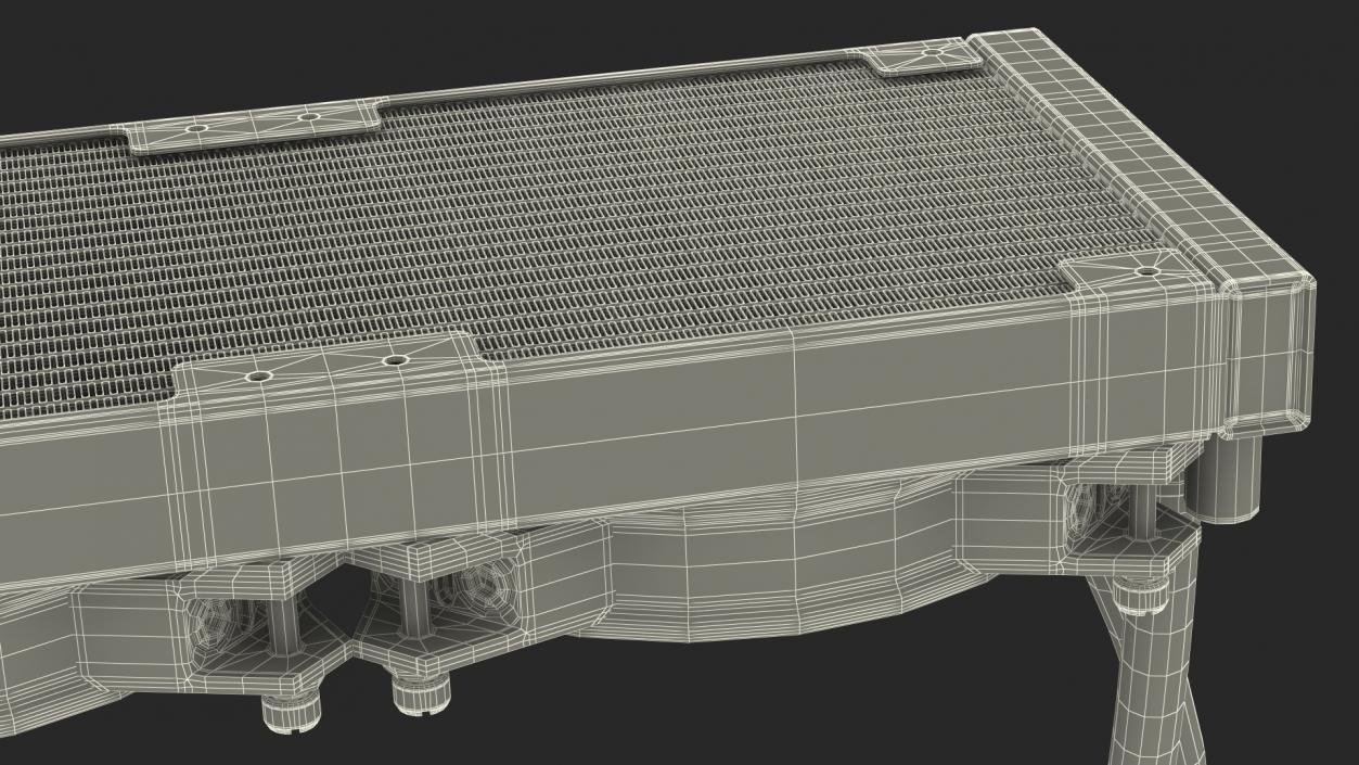 3D model Dual Fan CPU RGB Liquid Cooler