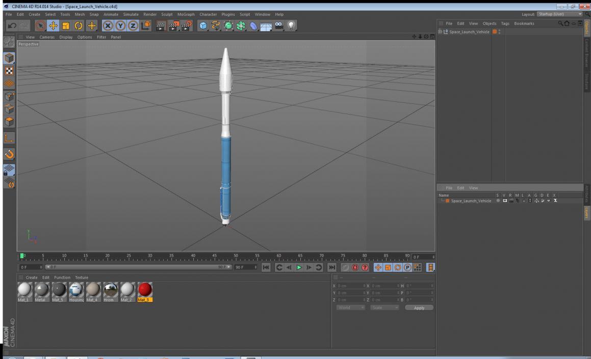 3D model Space Launch Vehicle