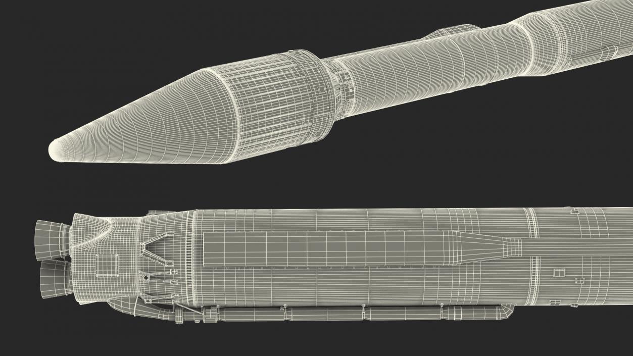 3D model Space Launch Vehicle