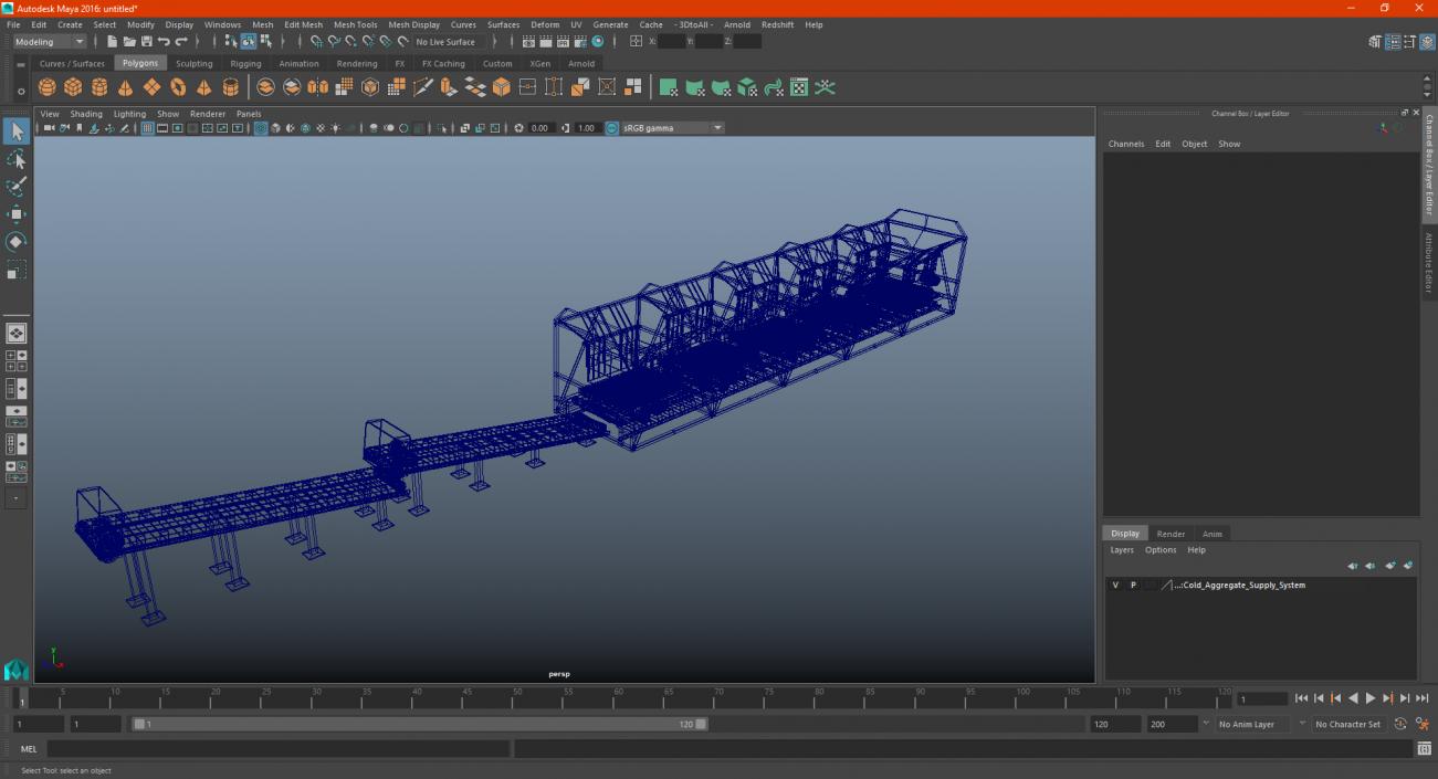 3D Cold Aggregate Supply System model