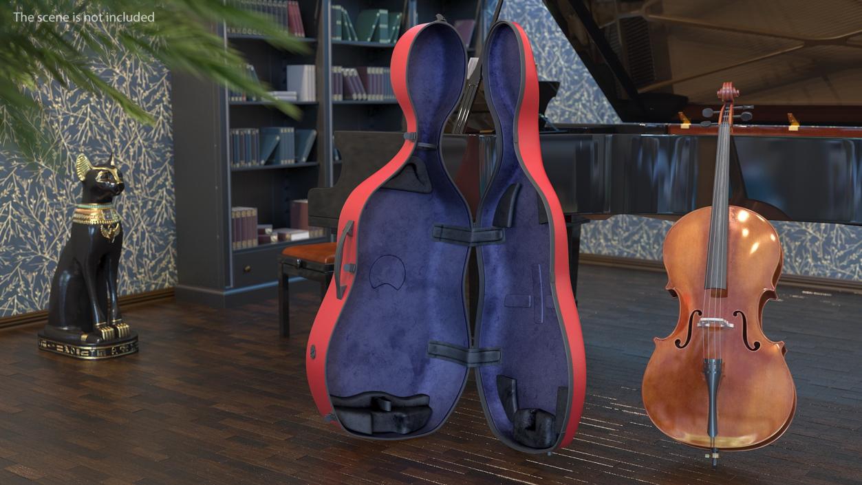 Classic Cello Instrument 3D model