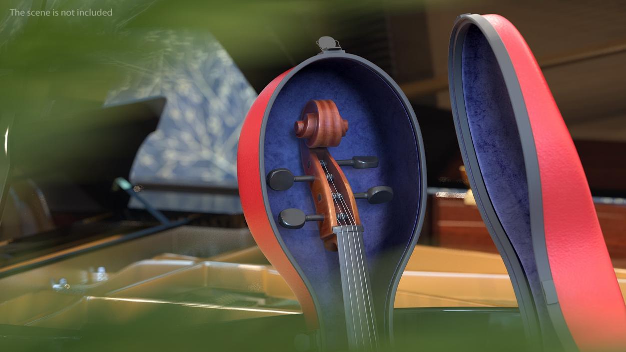 Classic Cello Instrument 3D model